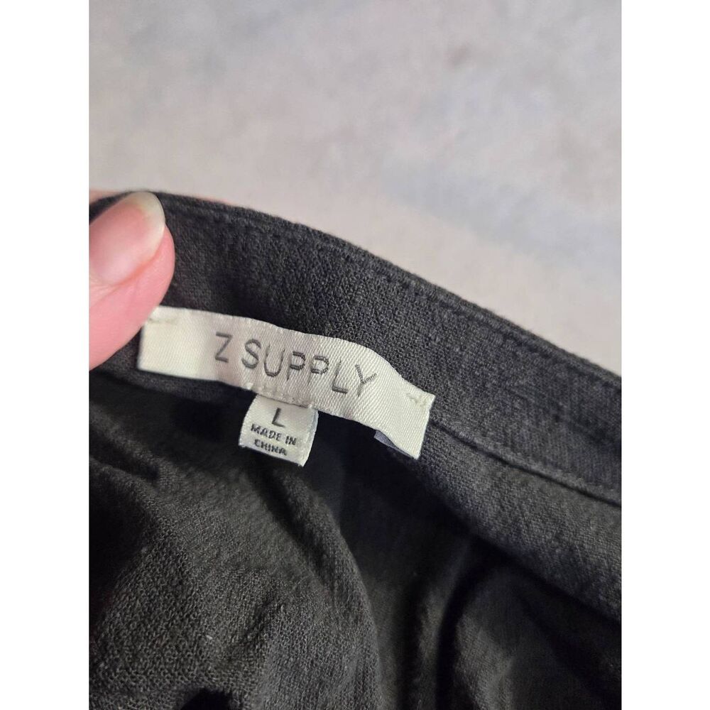 Z Supply Irene Linen Blend Midi Shirt Dress Sz. L - Picture 6 of 8